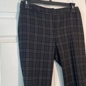 Talbots gray and black plaid pants.